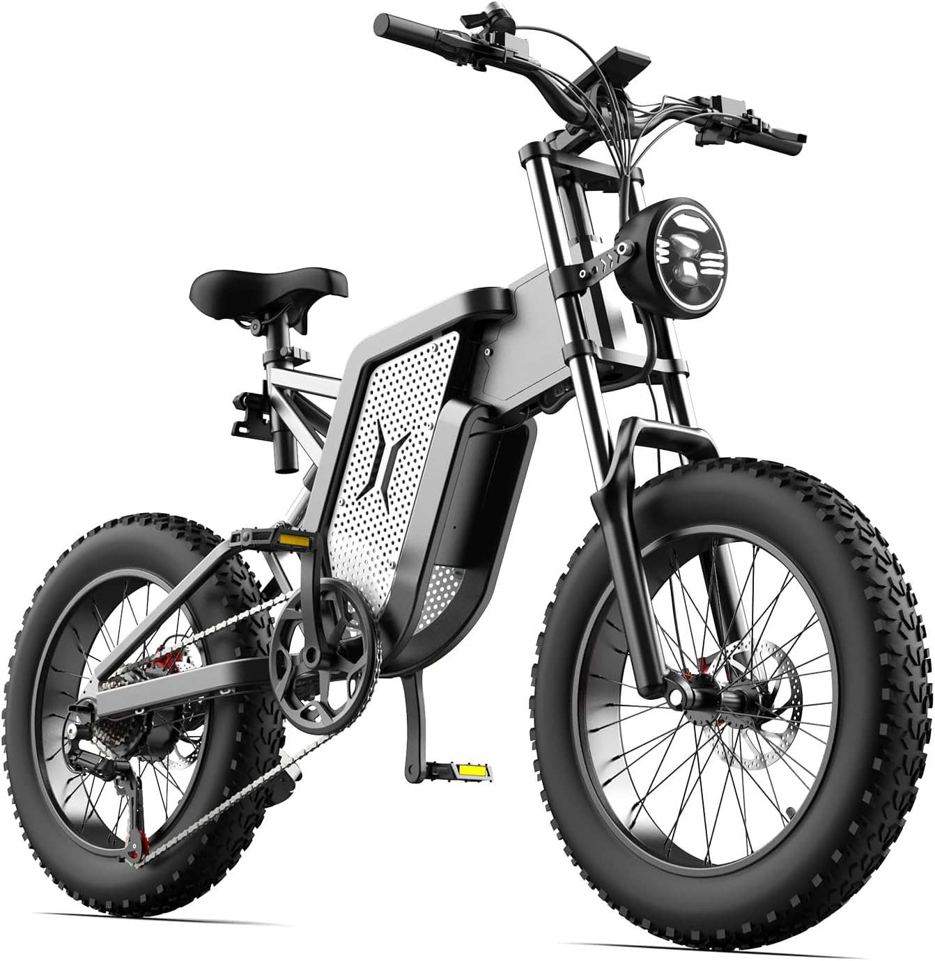 X20 Electric Bike for Adults 2000W 35AH Removable Battery 20" Mountain Electric Dirt Bike, 34MPH, 7-Speed, Dual Hydraulic Shock Absorbers, Commuting Electric Bicycle for Adults