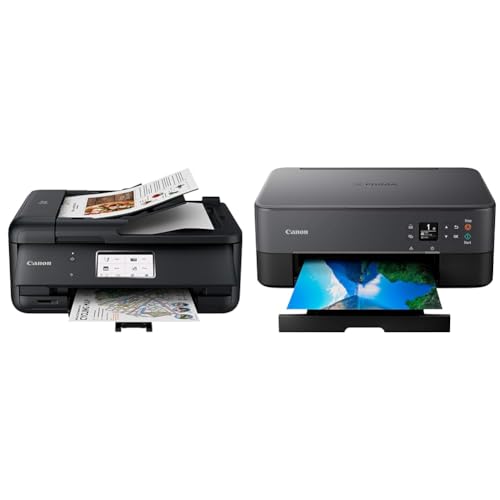 Canon PIXMA TR8620a - All-in-One Printer Home Office|Copier|Scanner|Fax|Auto Document Feeder | Photo, Document | Airprint (R), Android, Black, Works with Alexa