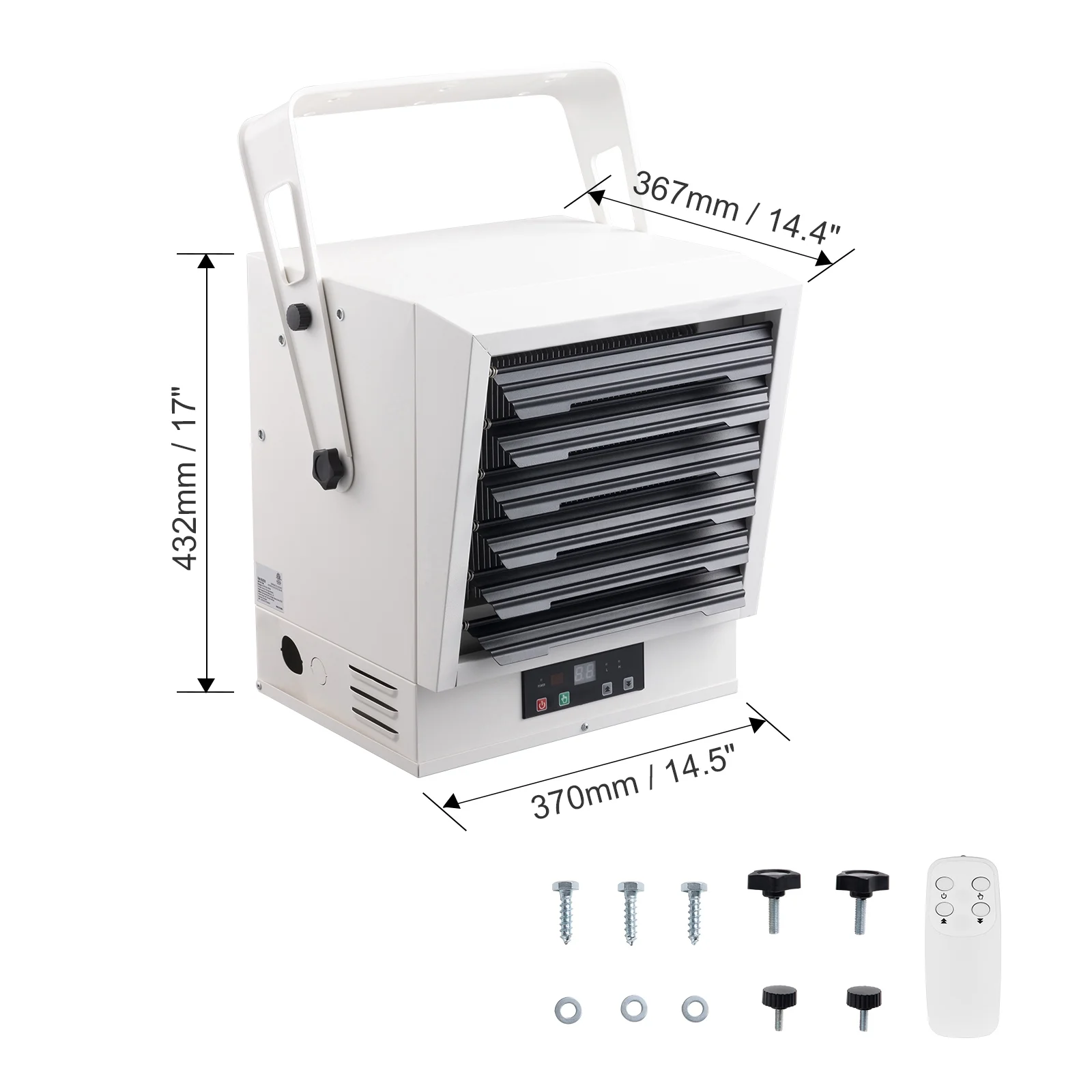 SKYSHALO 10000-Watt Electric Garage Heater Digital with Remote Ceiling/Wall Mount