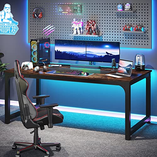 Tribesigns Modern Computer Desk, 63 x 31.5 inch Large Executive Office Desk Computer Table Study Writing Desk Workstation for Home Office, Spliced Desktop, White