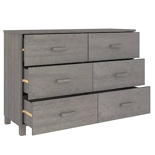 Sideboard Light Gray 44.5"x15.7"x31.5" Solid Wood Pine,Multipurpose Wooden Sideboard with Ample Storage and Display Space Storage Cabinet Buffet Table Sideboard