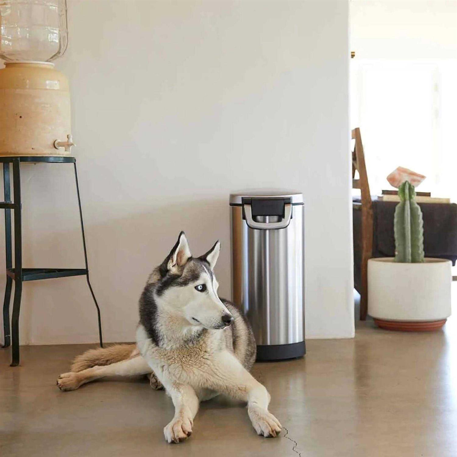 simplehuman Stainless Steel Large Pet Food Storage - Pet Supplies online store