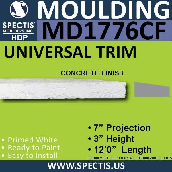 Molding Concrete Finish Sill Trim MD1776CF - 7x22P x 3x22H x 144x22L by Spectis Moulders-Dense Urethane