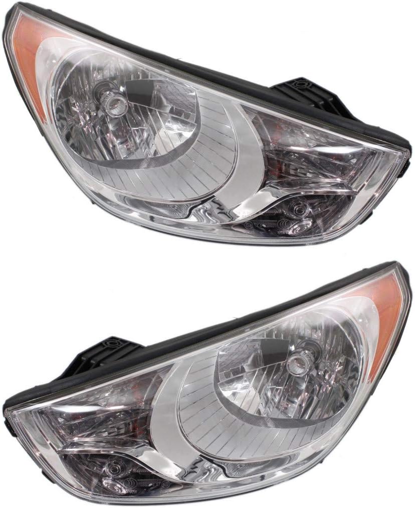 Fits 2010-2013 Hyundai Tucson Headlight Driver and Passenger Side CAPA Certified w/Bulbs HY2502158 HY2503158 | 92101-2S050, 92102-2S050 ;