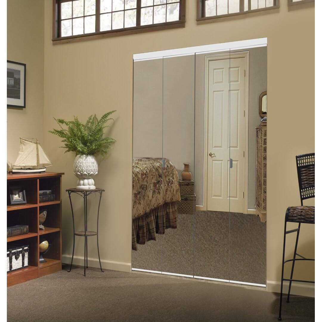 Mirrored Bi-Fold Door Custom Door and Mirror Mirrored Edge