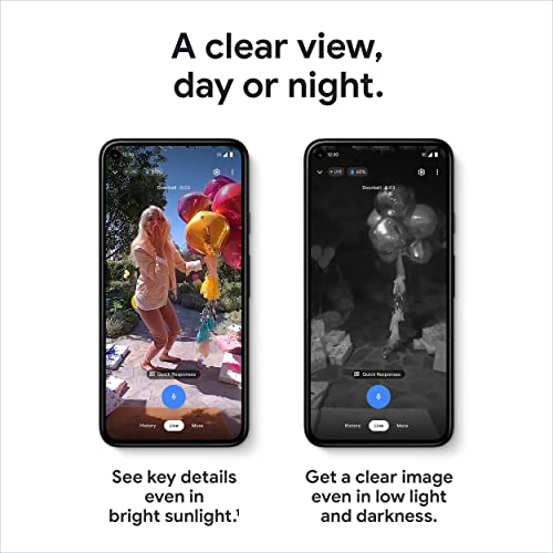 Google Nest Doorbell (Wired, 2nd Gen) - Wired Video Doorbell Camera - Doorbell Security Camera - Snow