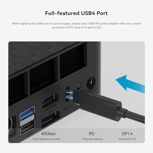 Beelink SER6-P Gaming Mini PC, Mini Computers with AMD Ryzen 9 6900HX (8C/16T up to 4.9Ghz), 32G DDR5+1TB M.2 2280 PCIe 4.0x4 SSD, WiFi 6, LAN 2.5G, 4K, BT 5.2, HDMI 2.1, DP 1.4, USB4