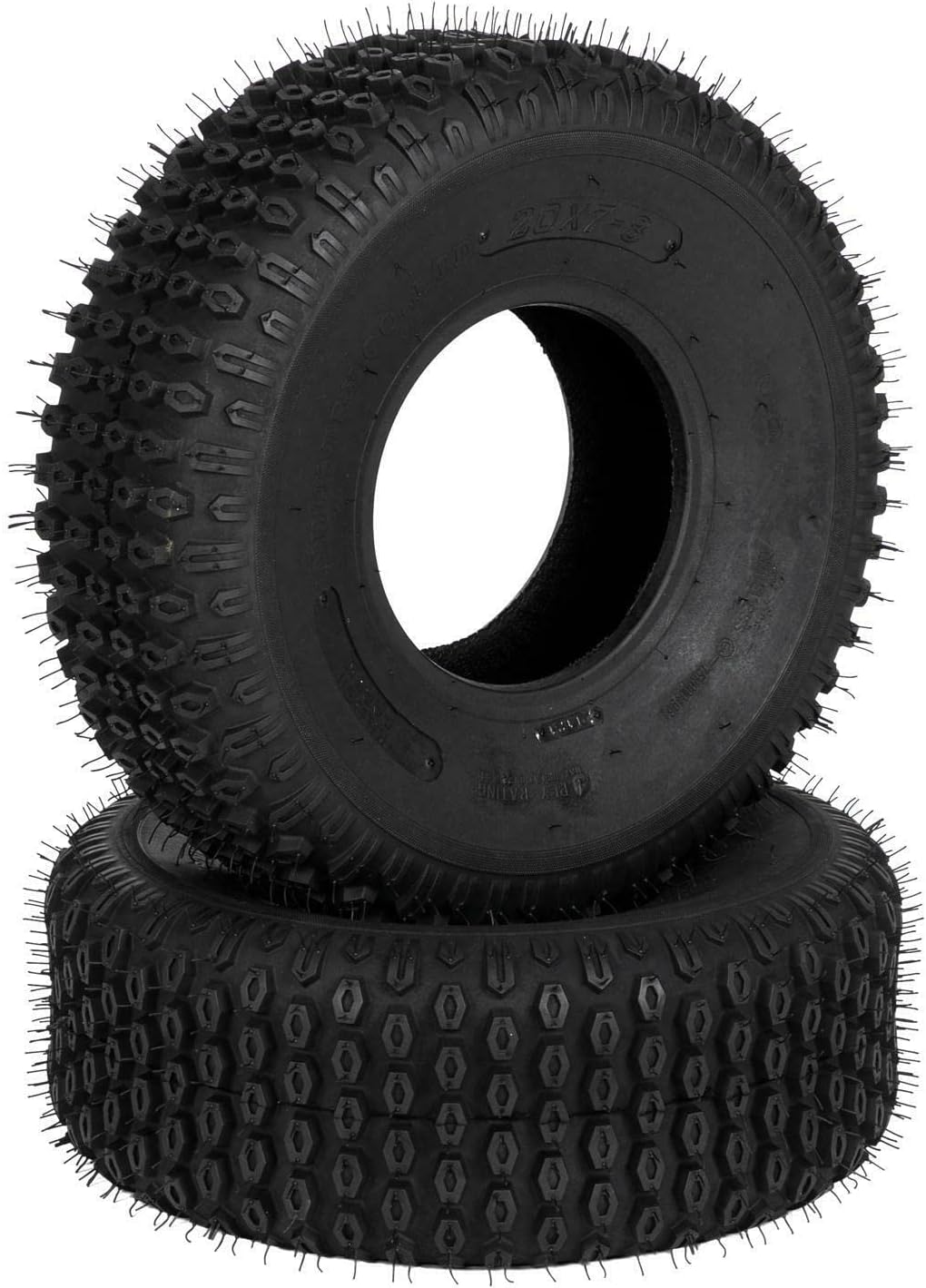 MOTORHOT Set of 2 20x7-8 All Terrain ATV UTV Tire 20x7x8 4PR Tubeless