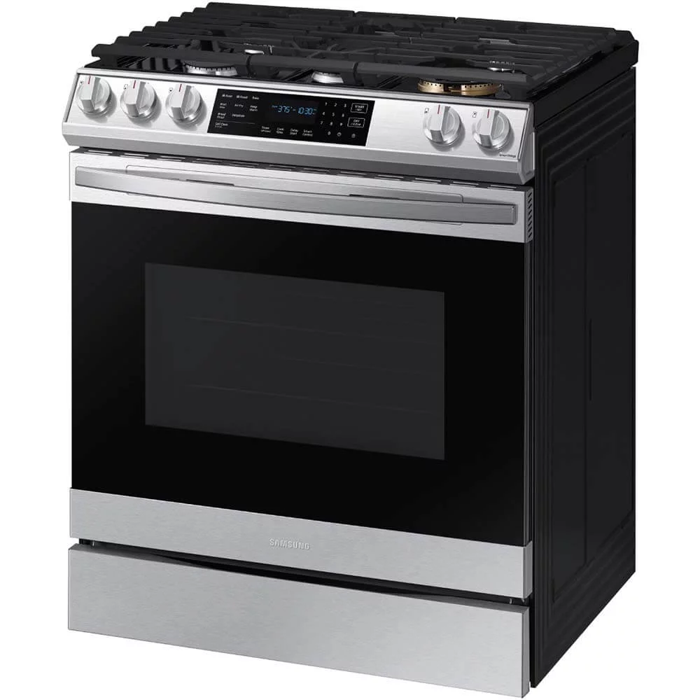 SAMSUNG NX60T8511SS 6.0 cu. ft. Smart Slide-in Gas Range with Air Fry in Stainless Steel