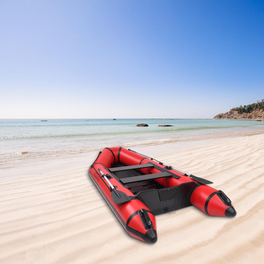 Inflatable Boat Kayak for Adult, 10Ft Raft Inflatable Kayak Canoe, 3 Person Fishing Boat w/ Paddles & Repair Kit for Adults,Apply to Oce,Sea,Lake
