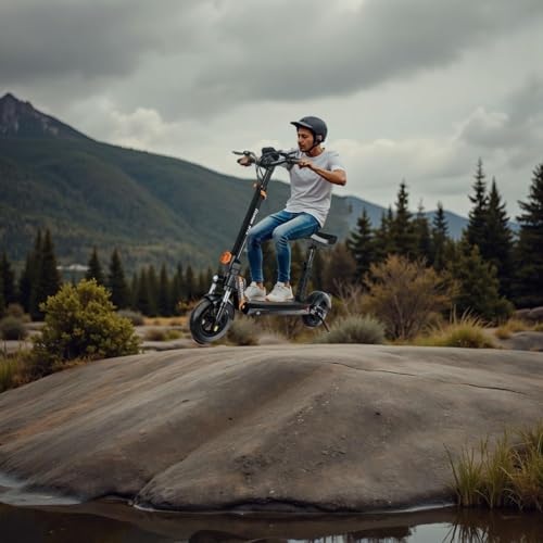 Ruitoo® Electric Scooter, 1000W/1600W/5600W Motor, Off Road Electric Scrooter Adults, 27/32/34/47Mph Top Speed, 28/35/44/50/53 Miles Max Range, Foldable E-Scooter Support Return