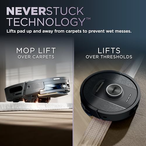 Shark Robot Vacuum & Mop Combo, PowerDetect NeverTouch Pro, Self-Emptying, Self-Refill with Self-Clean Pad Wash & Dry, 60-Day Debris Capacity, 30-Day Refill Tank, 5 PowerDetect Technologies, AV2800ZE