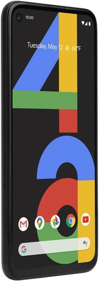 Google Pixel 4a with 5G (128GB, 6GB) 6.2" OLED, Snapdragon 765G, 4K Dual Camera, 4G LTE Fully Unlocked (for AT&T, T-Mobile, Verizon, Global) (US 5G Model w/Fast Car Charger, Just Black) (Renewed)