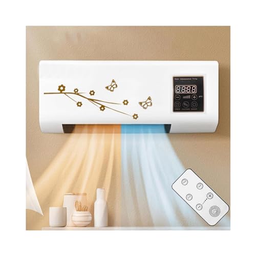 Wall Mounted Mini Cooling and Heating Air Conditioner with Remote Control,Small Air Conditioner Cooling Fan, 2-in-1 Portable Wall Mounted Ac and Heater