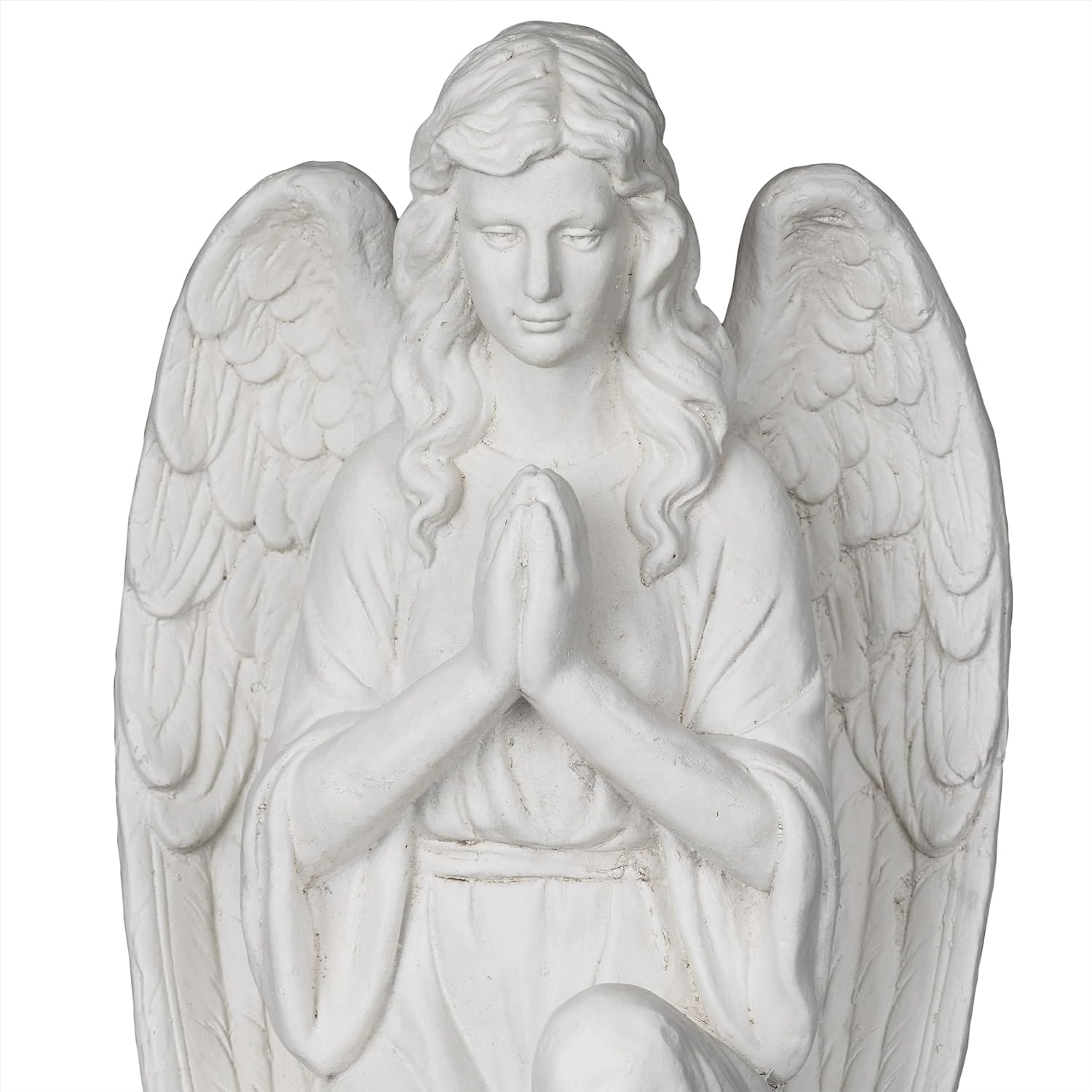 Alpine Corporation MCC830 Kneeling Praying Angel Statue STATUARY, White