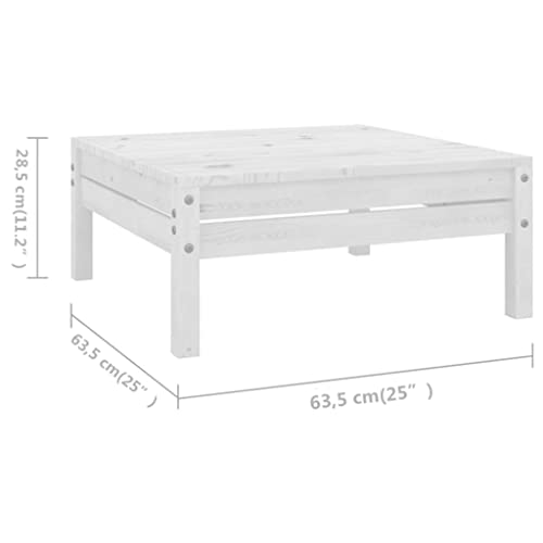 7 Piece Patio Lounge Set,Outdoor Patio Furniture Set All Weather Outdoor Sectional Sofas Wooden Conversation Set for Balcony Solid Pinewood Gray