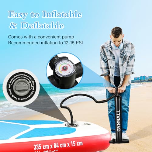 Paddle Board, Inflatable Stand Up SUP Paddle Boards for Adults & Youths of All Skill Levels, Wide & Non-Slip Deck Design Blow Up Paddleboards with Premium Accessories & Storage Bag