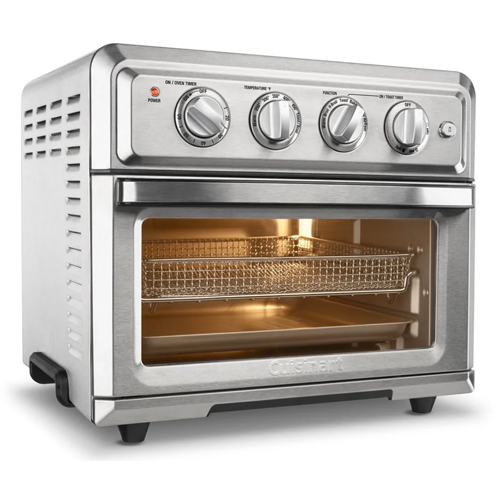 Restored Cuisinart TOA-60 Convection Toaster Oven Air Fryer with Light, Silver with Extreme Kitchen Bundle (Refurbished)