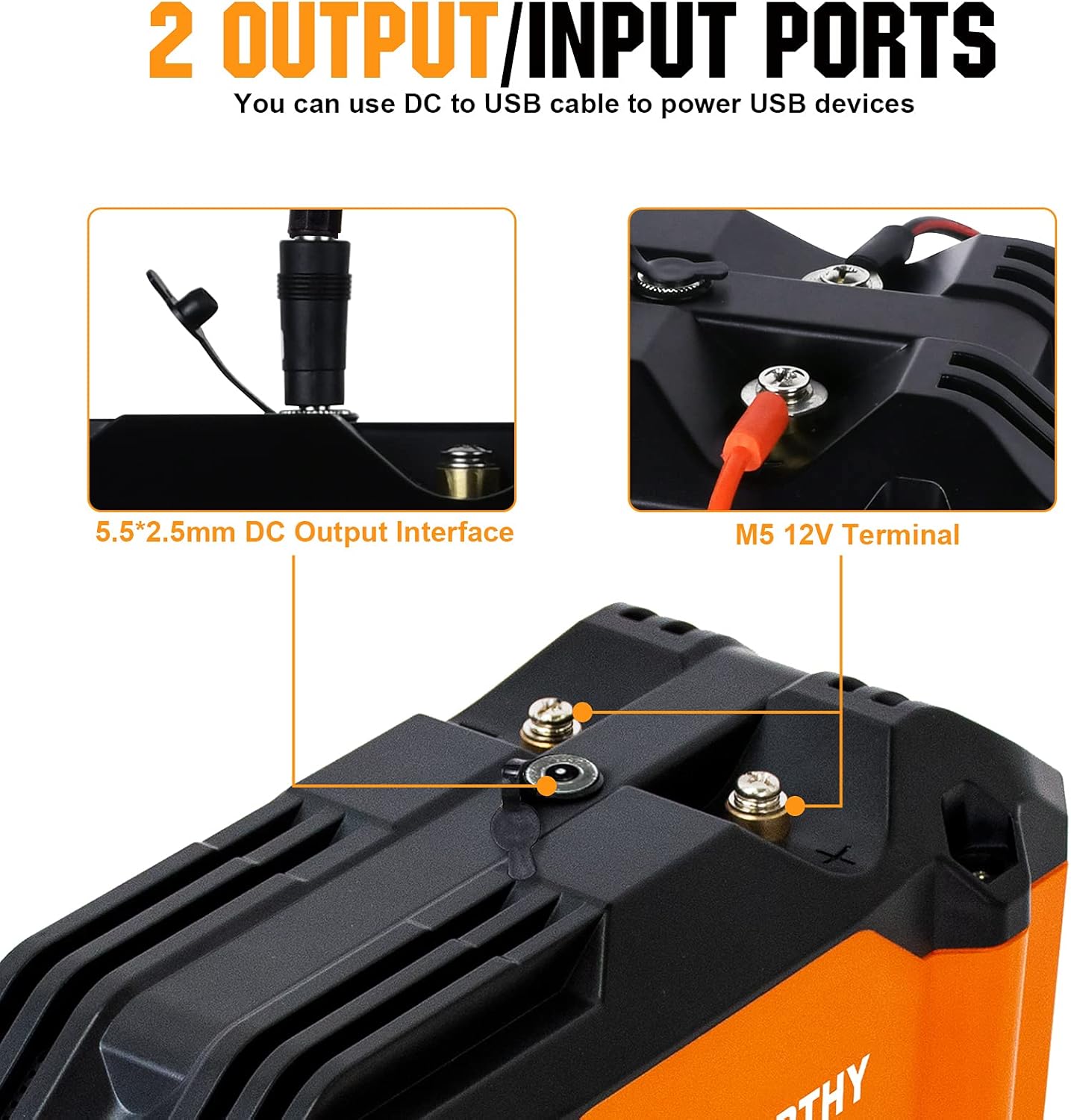 ECO-WORTHY Portable 12V Lithium Battery, 20Ah LiFePO4 Deep Cycle Rechargeable Battery, Built-in BMS, 4000+ Cycles,Perfect for Outdoor Camping Fishing RV Marine Trolling Motor Fishfinder Hamradio