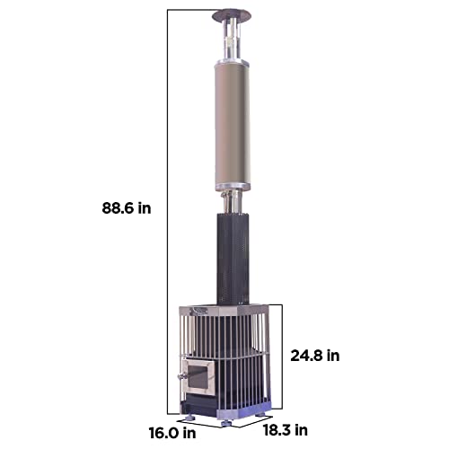ALEKO Wood Burning Sauna Heater and Chimney Kit | Equivalent to 9-15 kW Electric Heater | Large Stone Capacity