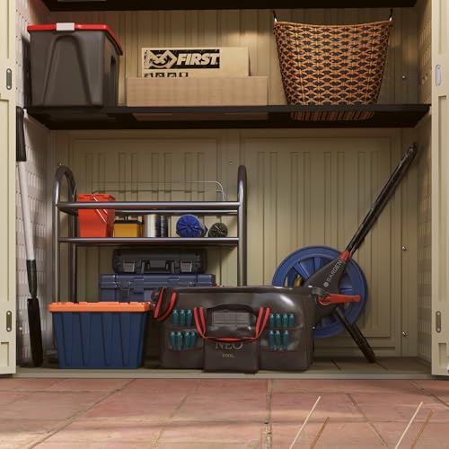 Vertical Resin Storage Shed, 60 Cuft Garden Tool Sheds & Outdoor Storage, Plastic Outdoor Storage Cabinet Waterproof, 4.5 x 2.3 ft Backyard Outside Lawn Mower Storage Shed, White