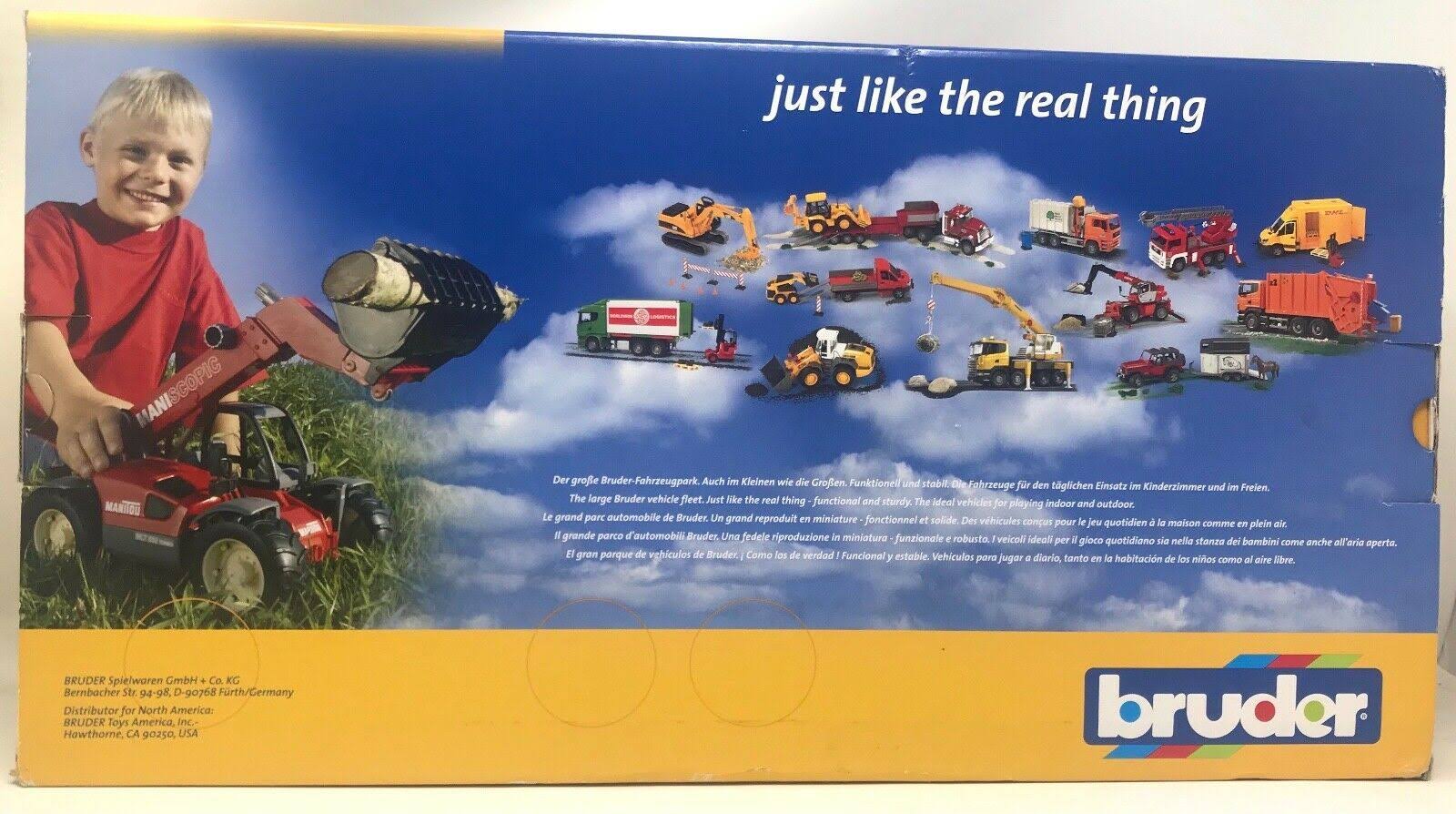 Bruder Action Vehicle Tow Truck Carrying Jeep with Crane and Accessories