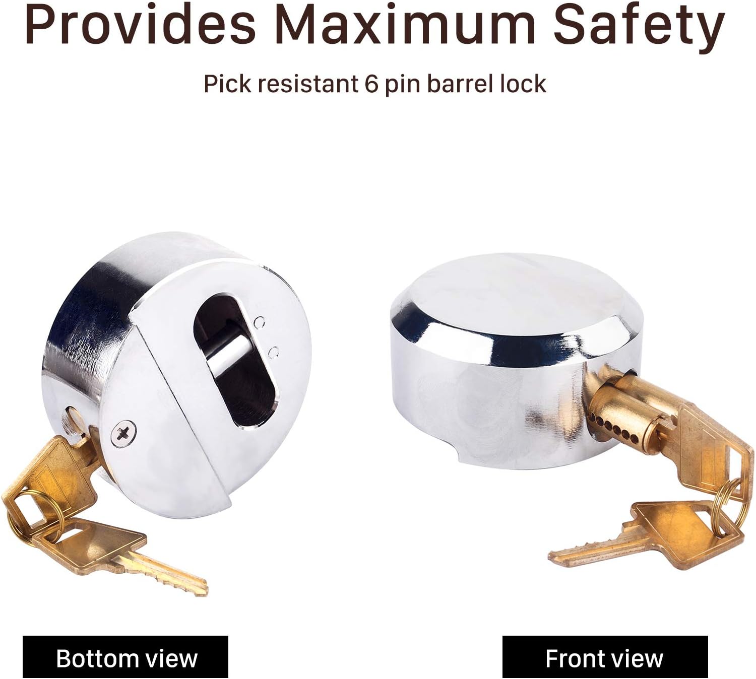 Hidden Shackle Van Door Lock - Cargo Van Lock Hasp High Security Hasp Padlock 1/2 X Garage Shed Barn Trailer RV Door Heavy Duty Steel Padlock and Hasp Set with Bolt