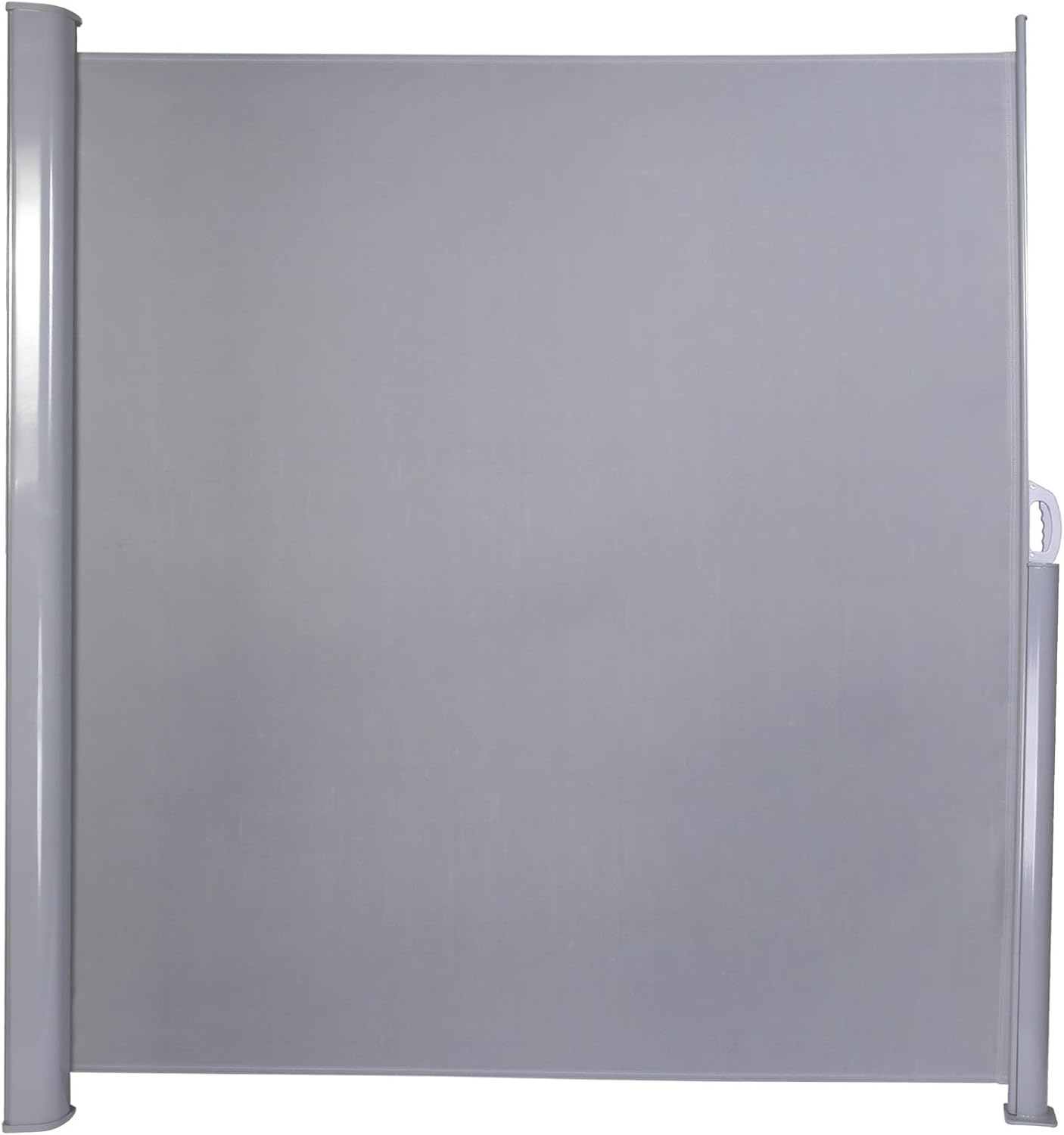 Vilobos Patio Side Awning Wall Mounted Retractable Waterproof Sun Shade Screen Room Divider with Aluminium Pole -Grey (118" L x 78.7" H)
