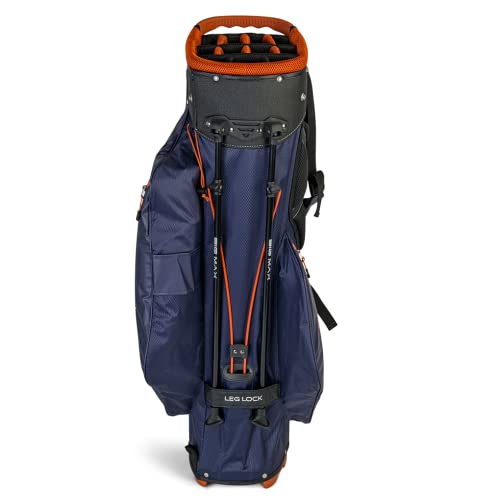 Big Max Dri Lite Hybrid Tour Stand Bag - Water-Repellent, Ultra-Lightweight & Push Cart-Compatible Golf Bag with 14-Way Divider Top with Ample Storage for Golf Accessories