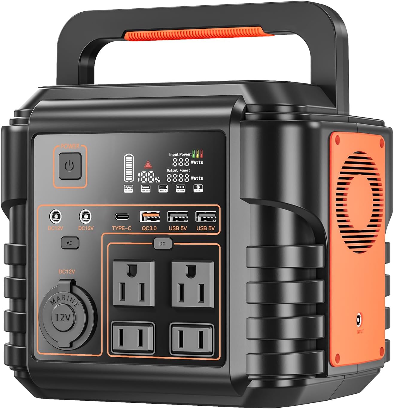 Steelite Portable Power Station 300W (Peak 600W) 296Wh Solar Generator with 110V Pure Sine Wave AC Outlets Backup Lithium Battery for Outdoors Camping Travel Hunting Blackout For Home Use Emergency RV
