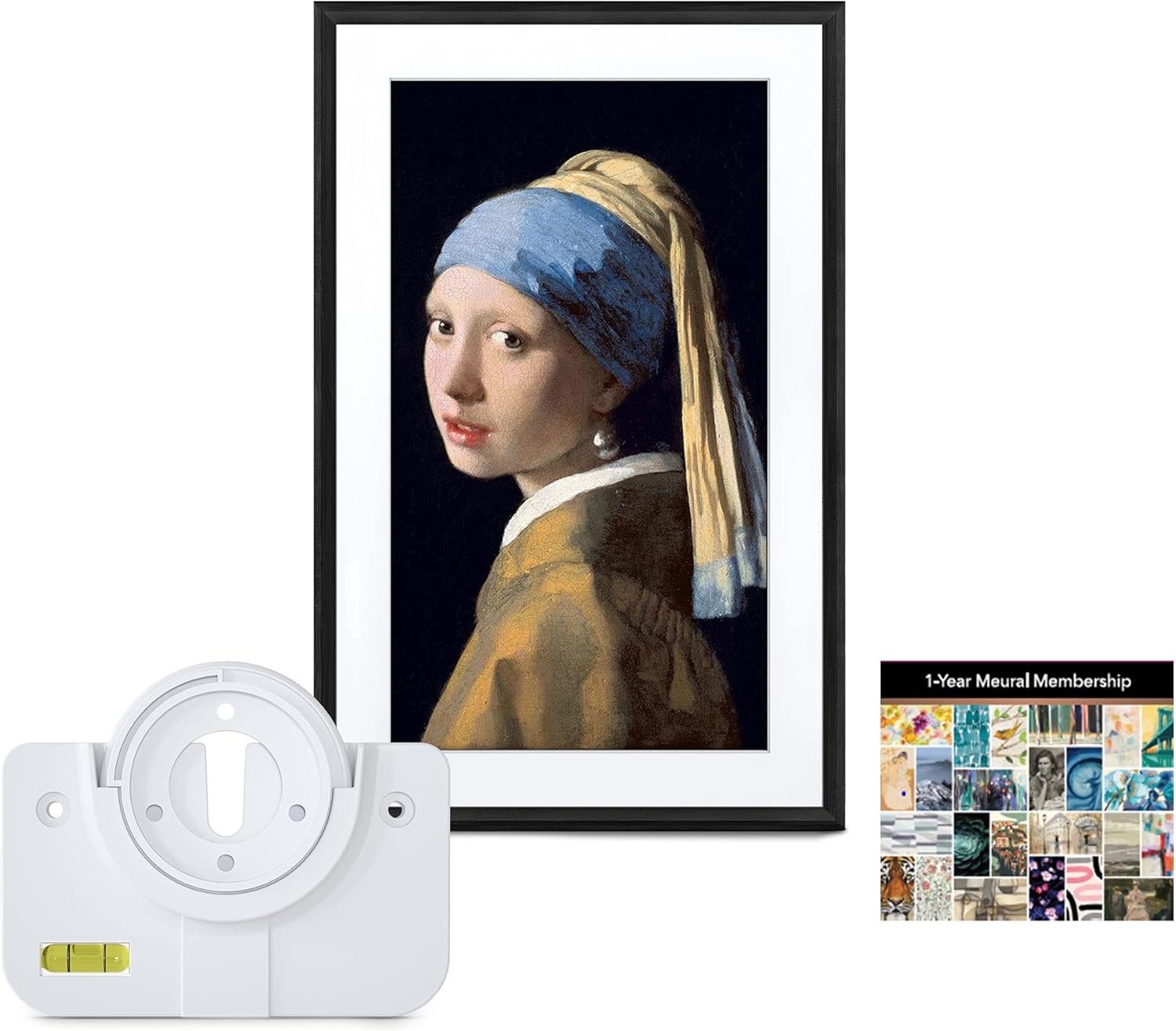 Netgear Meural Canvas II Bundle – 27" HD Digital Canvas (19X29) Black Frame with Swivel Mount & Annual Membership Card (MC327BLS)