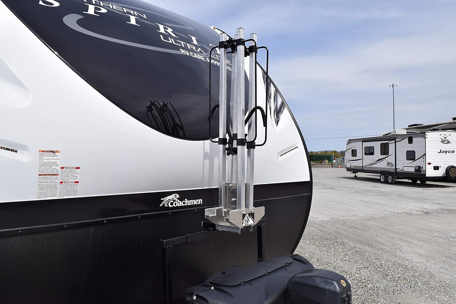 RV Bike Rack for Travel Trailer Tongue A-Frame Bike Rack Bike Hitch Mount Rack (2-Inch Reicever)