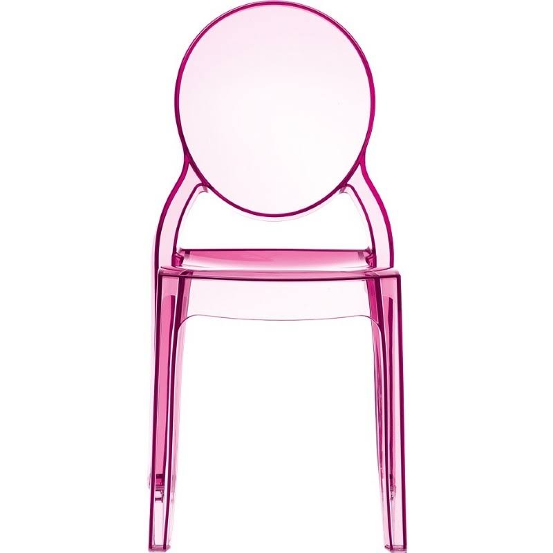Elizabeth Polycarbonate Dining Chair Transparent Pink, Set of 2