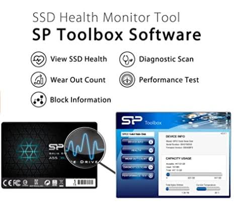 Silicon Power 1TB SSD 3D NAND A55 SLC Cache Performance Boost SATA III 2.5x22 7mm