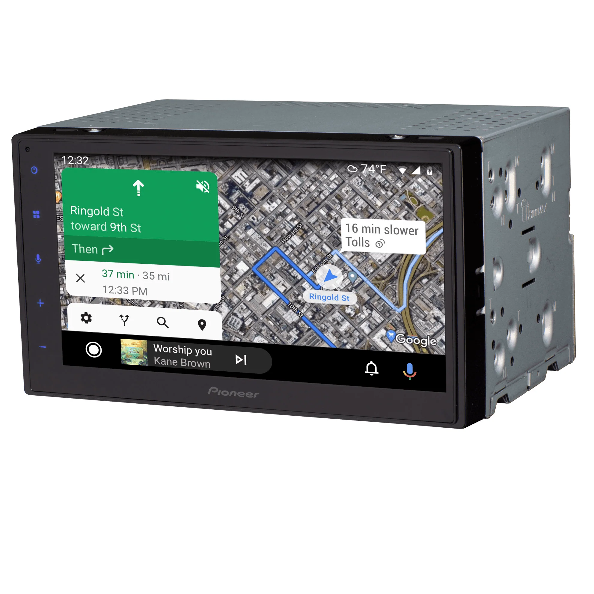 Pioneer DMH-160BT Car Play/Android Auto Digital Media Receiver with 6.8 Touchscreen and Bluetooth,Double Din, Backup Camera Ready