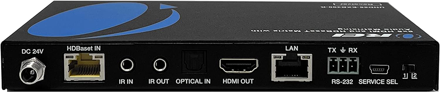 8x6 4K HDMI Matrix Switcher Extender by OREI - HDBaseT UltraHD 4K @ 60Hz 4:4:4 Over Single CAT5e/6/7 Cable with HDR, CEC & IR Control, RS-232 - Up to 300 Ft - 2 Loop Out 4 Receivers Audio Extractor