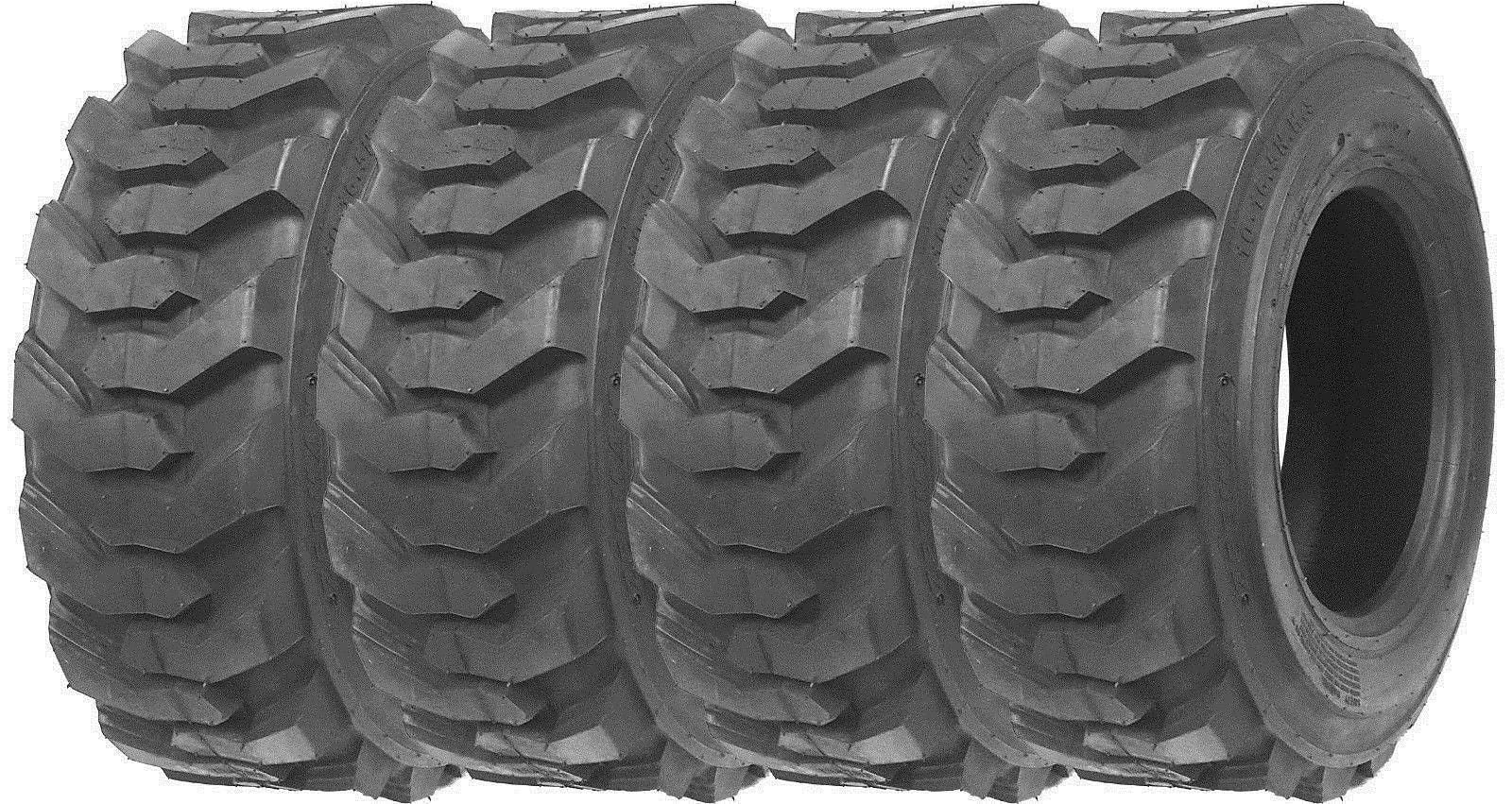 (4) Four- 12-16.5 Skid Steer 12Ply Tires Loader W/Rim Guard Heavy Duty