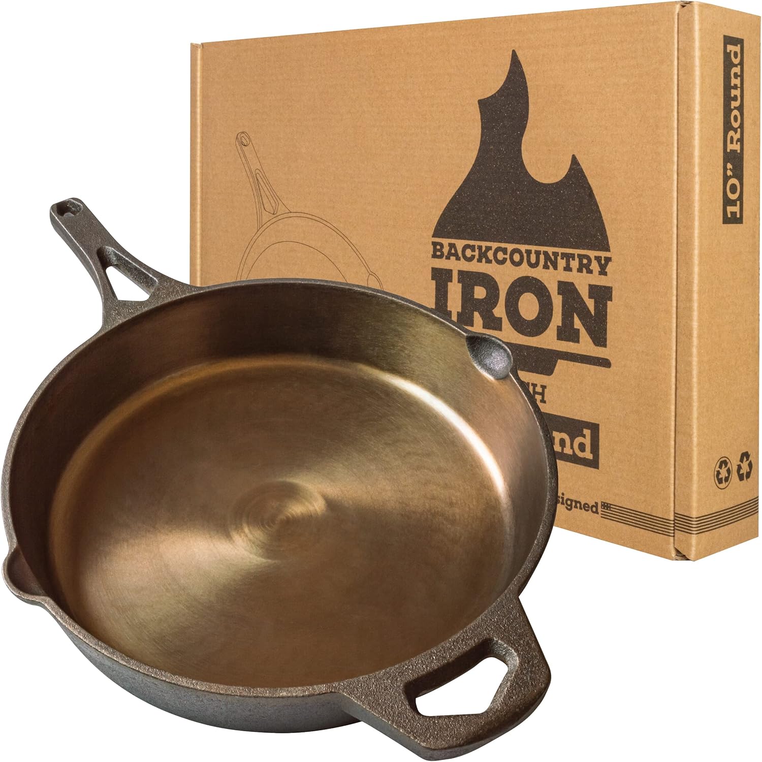 Backcountry Iron Round Wasatch Smooth Cast Iron Skillet (10 Inch)