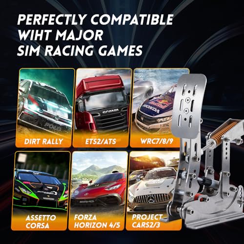 SIMJACK PRO Pedals Sim Racing Pedals PC Racing Simulator Pressure Sensor Load Cell HE Hydraulic Pedal
