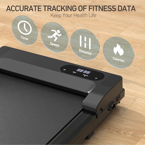Walking Pad Treadmill Under Desk Treadmill for Home Office, DAEYEGIM 2 in 1 Portable Walking Treadmill with Remote Control, Walking Jogging Machine in LED Display