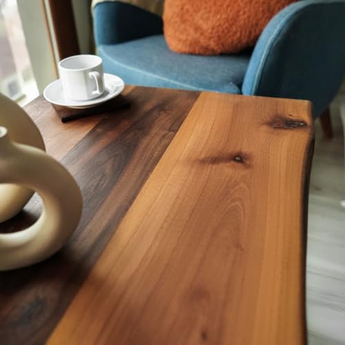 Live Edge Walnut Wooden Table, Kitchen Dining Table, Live Edge Desk, Wooden Desk, Writing Desk, Rustic Wood Table, Wood Counter, Decoration (30" x 60" (77 cm x 153 cm))