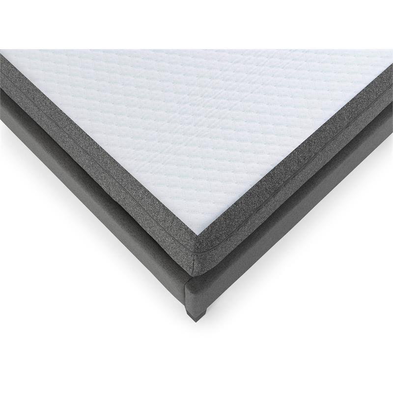 Pemberly Row Firm Gel Infused Twin Long Memory Foam Mattress in White