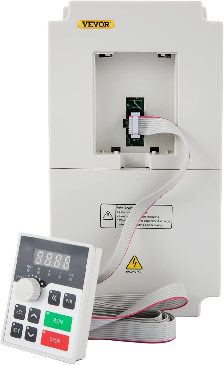 VEVOR VFD 4KW 220V 5.5HP, 1 or 3 Phase Input, 3 Phase Output Variable Frequency Drive, AC 17A 0~1000HZ CNC Motor Inverter Converter for Motor Speed (RS485)