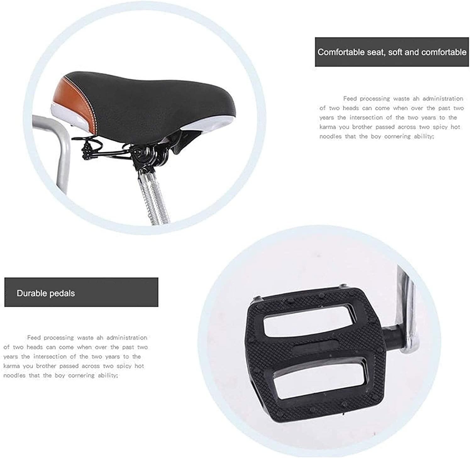 Adult Tricycle - 3 Wheel Bikes for Adults Shopping 20 Inch Adult Tricycles Seniors 3 Wheel Bikes Single Speed Trike with Large Size Basket for Recreation Shopping Exercise Men Women