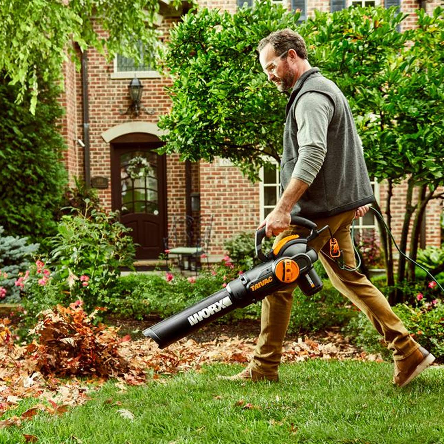 Worx Wg512 12 Amp Trivac 3-in-1 Electric Leaf Blower/Mulcher/Yard Vacuum