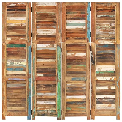 Room Divider 66.1" Solid Wood Reclaimed,Reclaimed Wood Room Divider: Privacy Screen for Bedroom, Living Room, and Office Dividers for Home & Kitchen