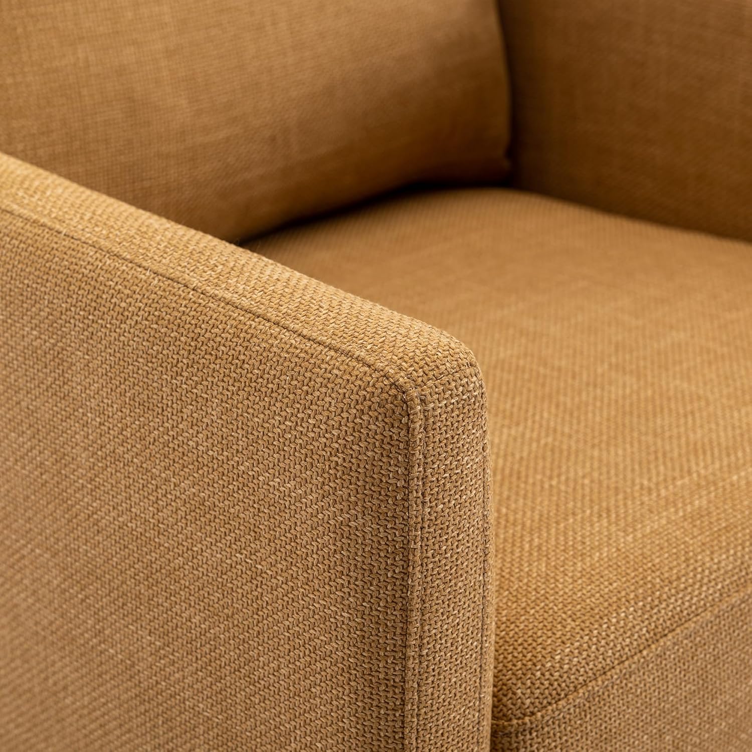 Mid Century Modern Swivel Accent Chair, Mustard Yellow Armchair for Living, Bedroom, Guest Room, Office