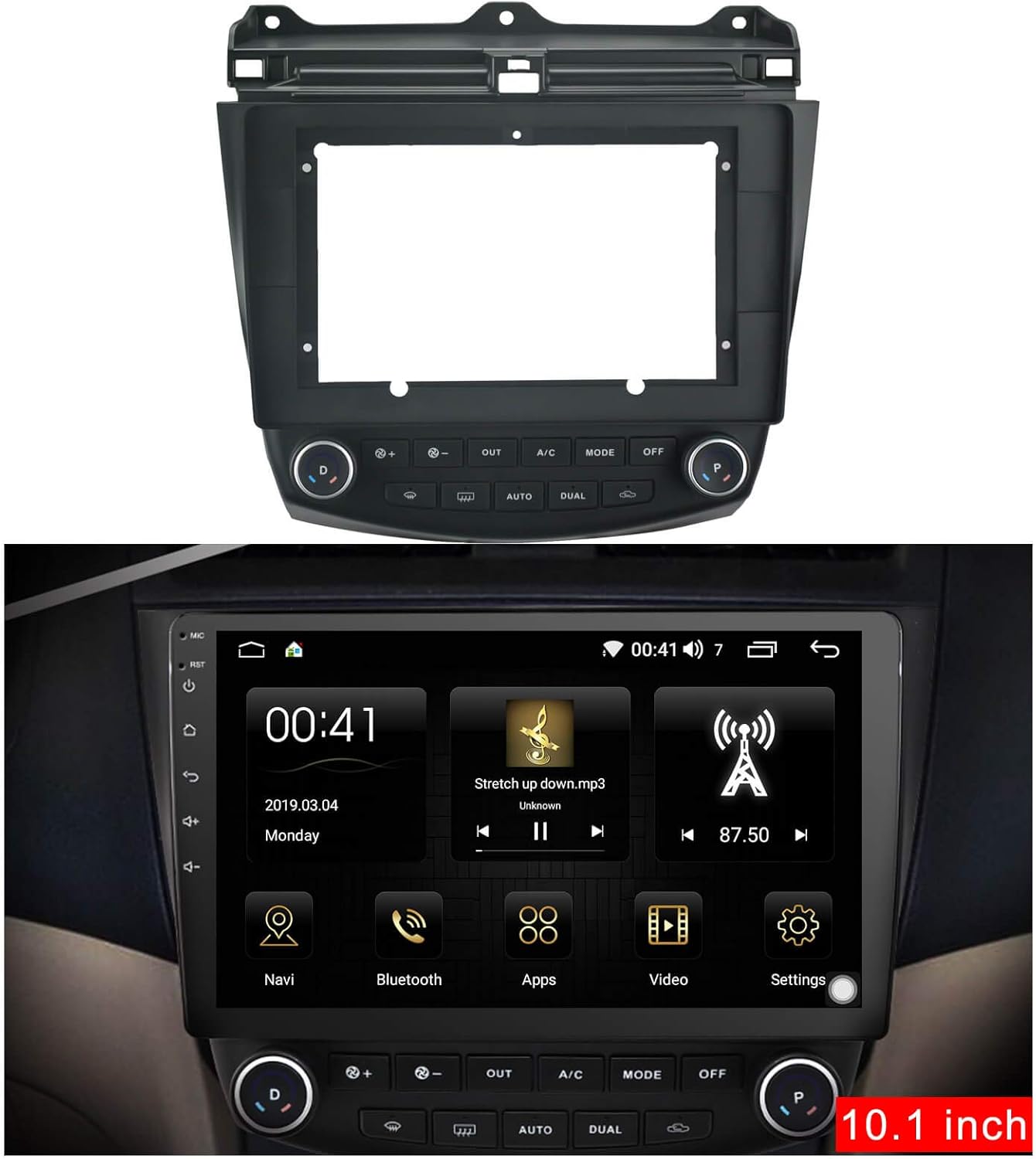 LEXXSON 10.1 Inch Double DIN Installation Dash Kit For HONDA Accord 7th 2003-2007 Install Mount kit Car Frame Car Stereo Pack of 2