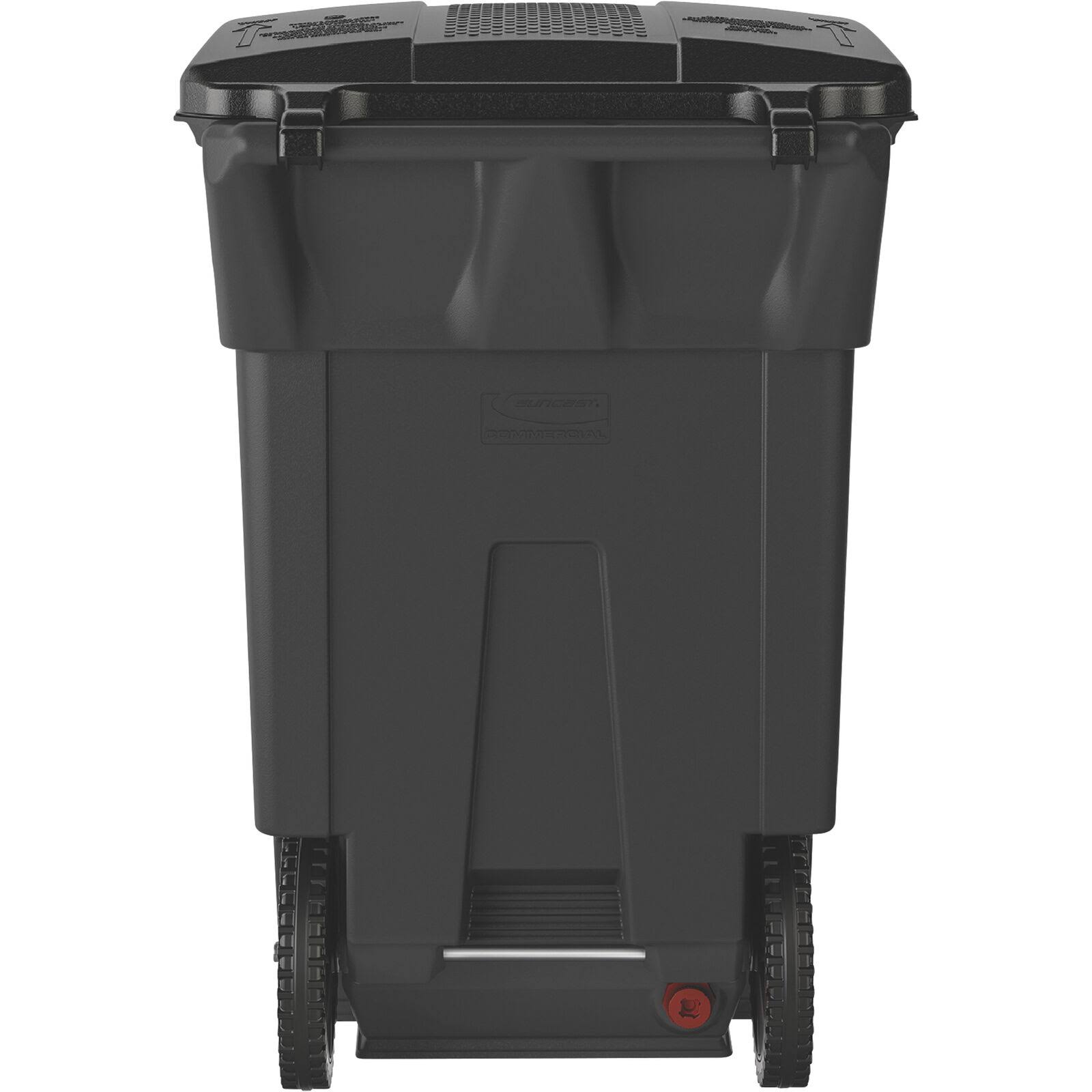 Suncast Commercial BMTCW65 65 Gallon Resin Wheeled Trash Can, Gray