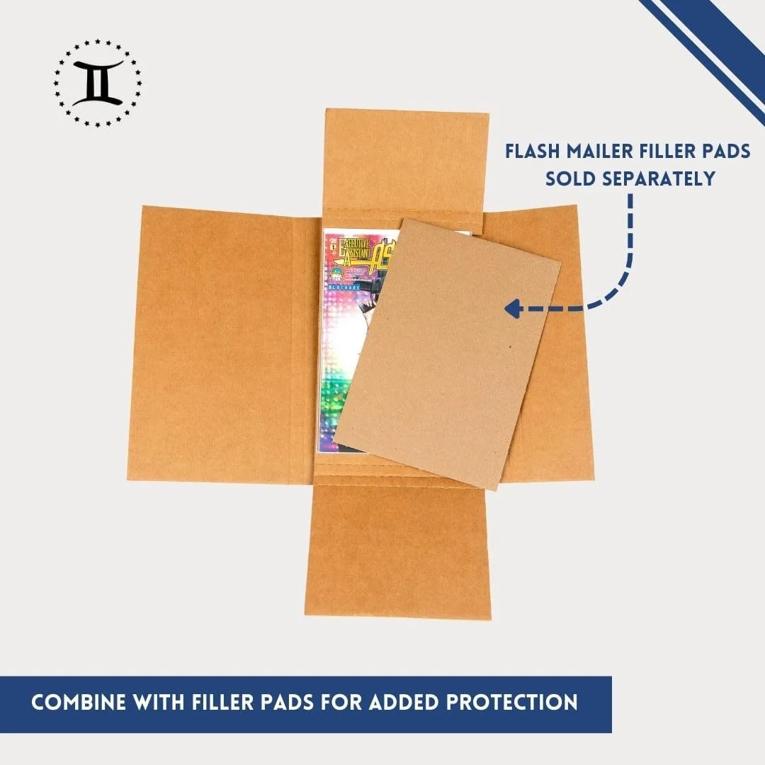 Gemini Comic Book Flash Mailers | Book Mailers For Shipping | Mailing Supplies for Books | Pack of 100